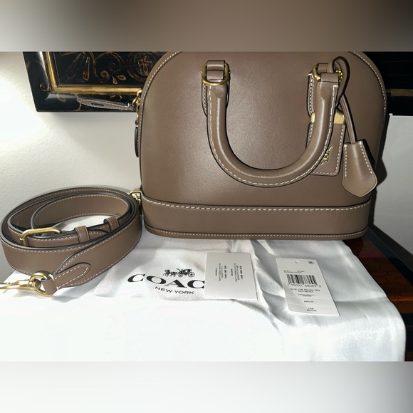 Rare Coach Revel Satchel in Dark Stone - Picture 5 of 16